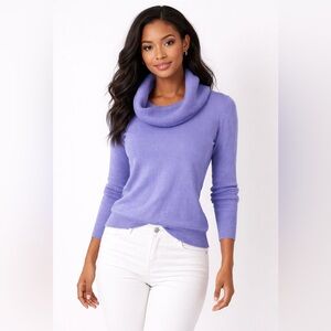 Bartolini Women's Purple Cashmere Blend Cowl Neck Sweater Size S Soft Knit Italy
